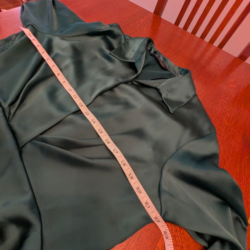 Zara satin effect wrap dress size XXL Blogger favorite - Picture 11 of 13
